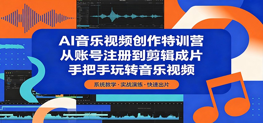 AI音乐视频创作特训营：从账号注册到剪辑成片，手把手玩转音乐视频-云创网
