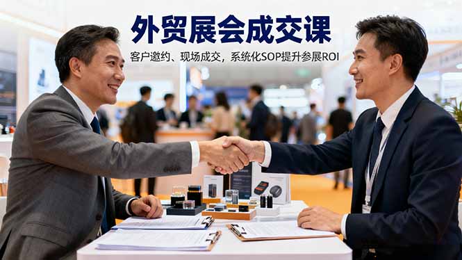 外贸展会成交课，含目标制定、客户邀约、现场成交，系统化SOP提升参展ROI-云创网