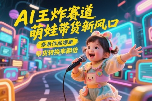 AI王炸赛道，萌娃带货新风口，条条作品爆单，带货转换率翻倍，核心逻辑拆解-云创网