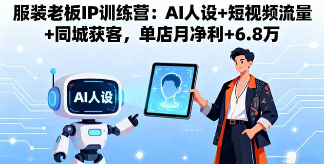 服装老板IP训练营：AI人设+短视频流量+同城获客，单店月净利+6.8万-云创网