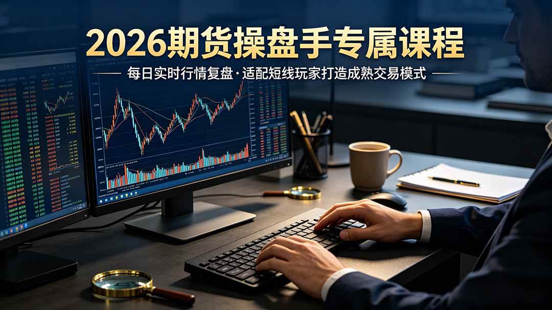 （19093期）2026期货操盘手专属课程-更新6月，每日实时行情复盘，适配短线玩家打造成熟交易模式-云创网