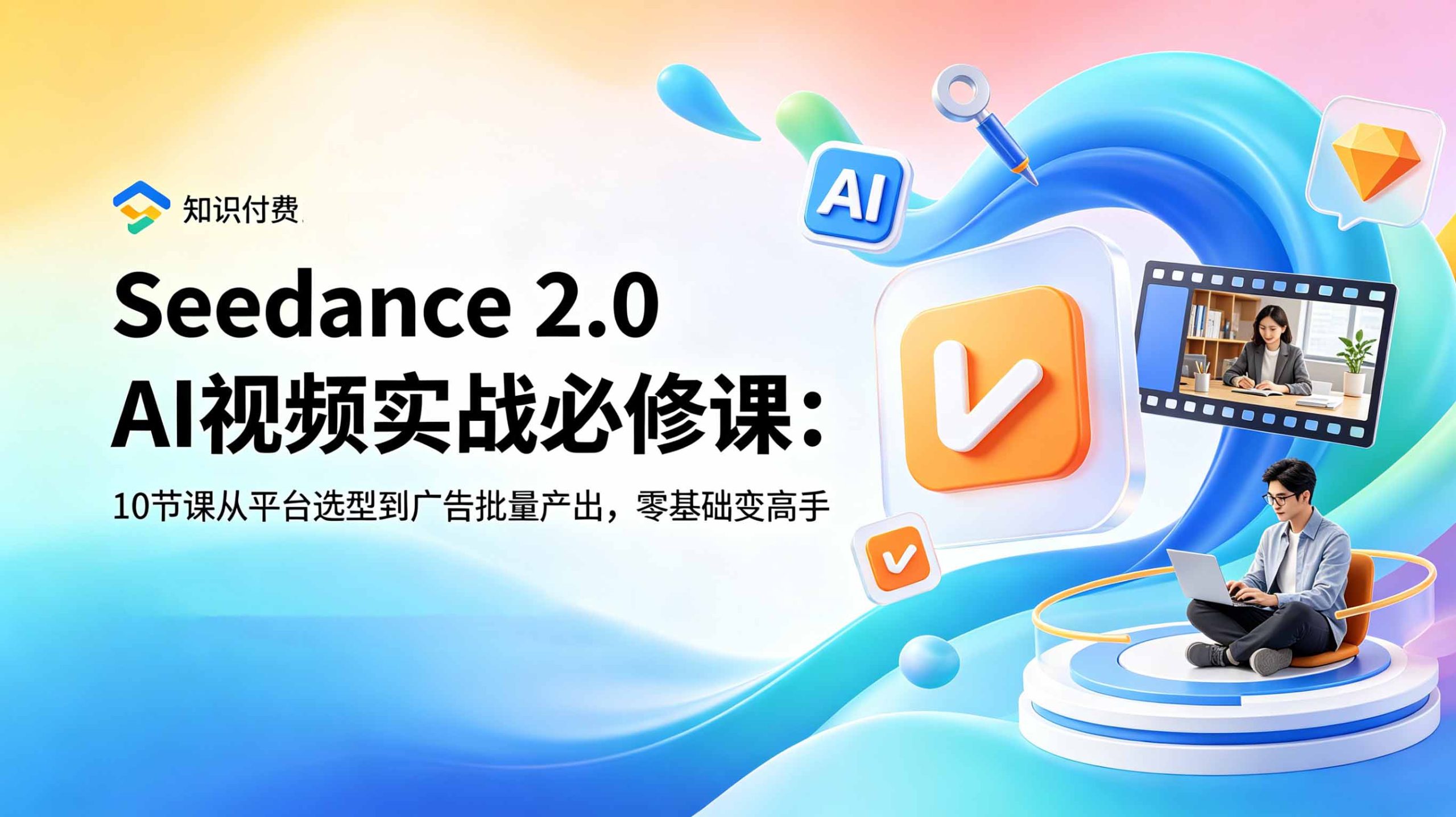 Seedance 2.0 AI视频实战必修课：10节课从平台选型到广告批量产出，零基础变高手-云创网