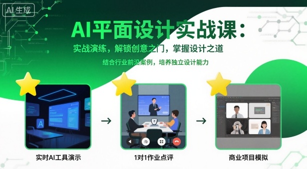 AI平面设计实战课，实战演练，解锁创意之门，掌握设计之道-云创网
