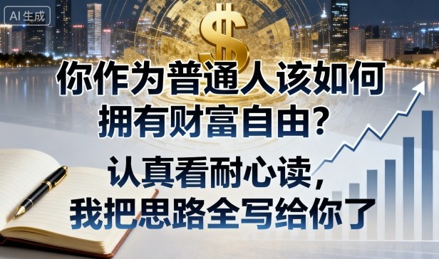付费文章：你作为普通人该如何拥有财富自由？认真看耐心读，我把思路全写给你了-云创网