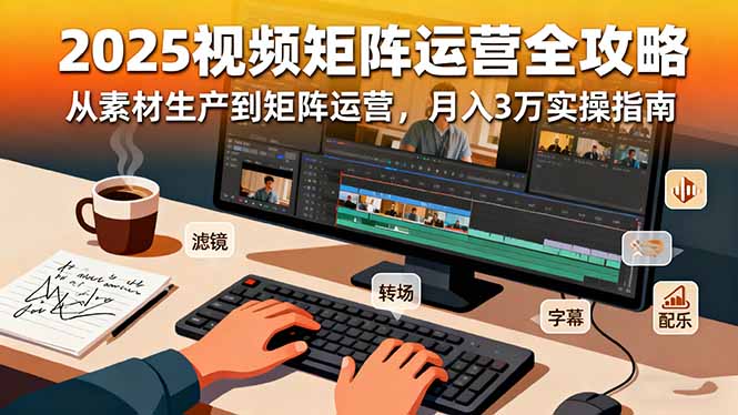 2025短视频矩阵运营全攻略：从素材生产到矩阵运营，月入3万实操指南-云创网