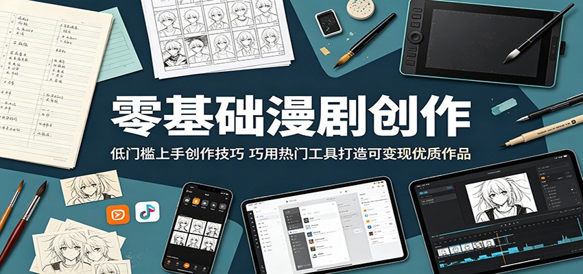 零基础漫剧创作：低门槛上手创作技巧，巧用热门工具打造可变现优质作品-云创网