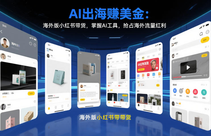AI出海賺美金：海外版小红书带货，掌握AI工具，抢占海外流量红利(更新2026)-云创网