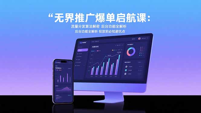 无界推广爆单启航课：流量分发算法解密 后台功能全解析 投放前必知避坑点-云创网