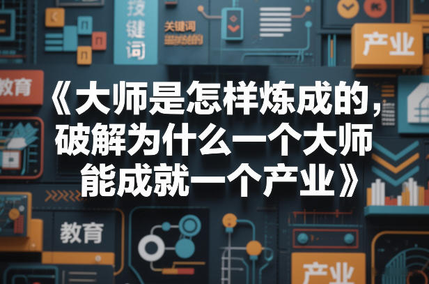 大师是怎样炼成的，破解为什么一个大师，能成就一个产业【电子书】-云创网