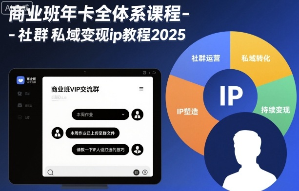 商业班年卡全体系课程-社群私域变现ip教程2025-云创网
