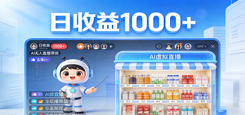不用露脸不用说话，24小时自动卖货赚钱，全天自动直播，收益看得见-云创网