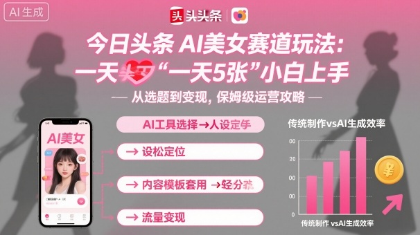 今日头条AI美女赛道玩法，一天轻松5张，小白轻松上手-云创网