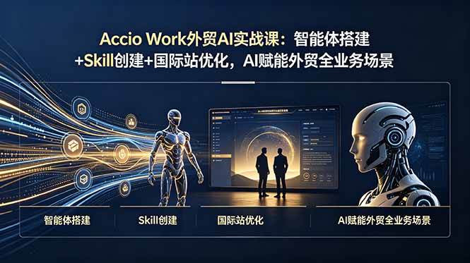 （19086期）Accio Work外贸AI实战课：智能体搭建+Skill创建+国际站优化，AI赋能外贸全业务场景-云创网