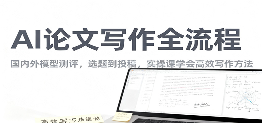 AI论文写作全流程，国内外模型测评，选题到投稿，实操课学高效写作方法-云创网