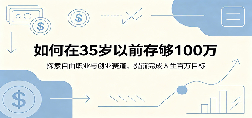 如何在35岁以前存够100万：探索自由职业与创业赛道，提前完成人生百万目标-云创网