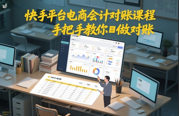 快手平台电商会计对账课程，手把手教你做对账-云创网