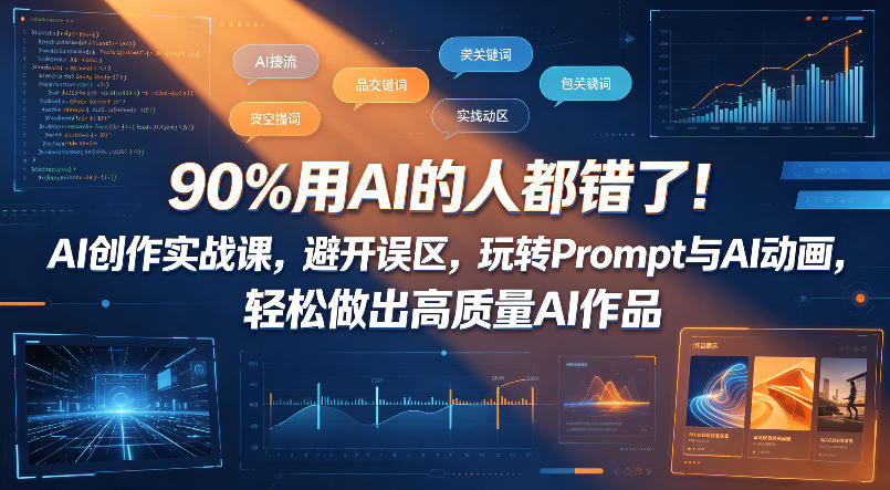 90%用AI的人都错了！AI创作实战课，避开误区，玩转Prompt与AI动画，轻松做出高质量AI作品-云创网