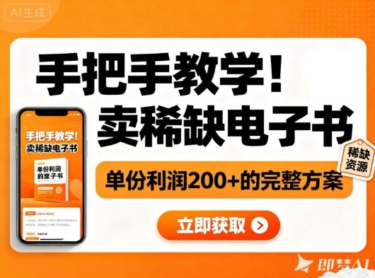 手把手教学！在小红书卖稀缺电子书，单份利润2张+的完整方案-云创网