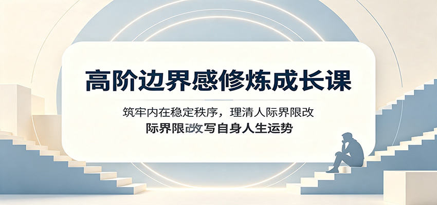 高阶边界感修炼成长课：筑牢内在稳定秩序，理清人际界限改写自身人生运势-云创网