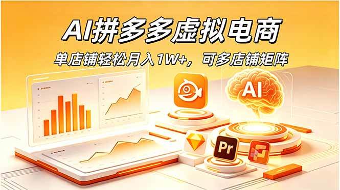 （18987期）AI拼多多虚拟电商，单店铺轻松月入1W+，可多店铺矩阵-云创网