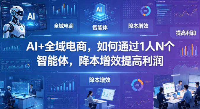 AI+全域电商，如何通过1人N个智能体，降本增效提高利润-云创网