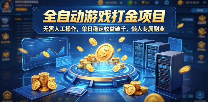 全自动游戏打金项目，无需人工操作，单日稳定收益破千，懒人专属副业【揭秘】-云创网