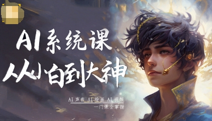 AI系统课程，从小白到大神系统学AI，AI声音-AI绘画-AI视频一门课全掌握-云创网