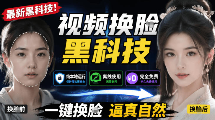 AI人工智能如此夸张？一键视频换Lian黑科技，纯本地离线运行，本地视频换Lian娱乐工具，AI FaceSwap-云创网