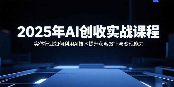 2025年AI创收实战课程：实体行业如何利用AI技术提升获客效率与变现能力-云创网