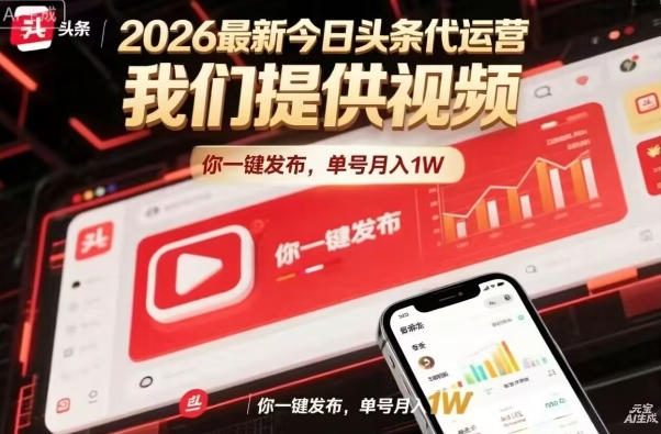 今日头条躺賺模式，你9我1，操作简单，一键发布，单机日入数百，长期合作【揭秘】-云创网