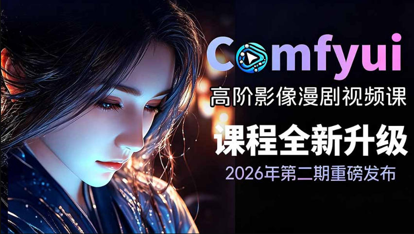 2026新版ComfyUI漫剧动画全流程实战课，0基础入门到进阶全流程动态漫，轻松实现流量变现-云创网