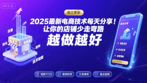 2025最新电商技术每天分享，让你的店铺少走弯路，越做越好(更新9月)-云创网