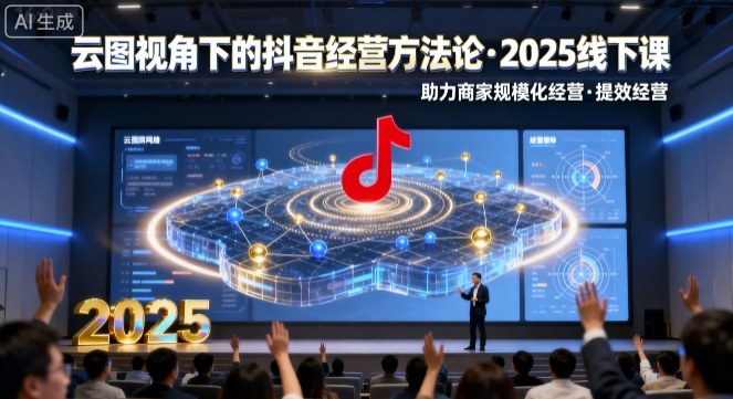 云图视角下的抖音经营方法论，2025线下课，助力商家规模化经营，提效经营(录音+字幕)-云创网
