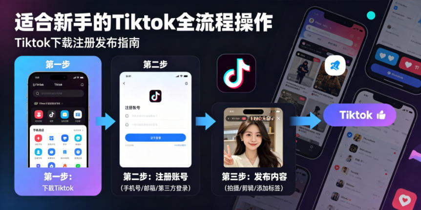 Tiktok下载注册发布，适合新手的Tiktok全流程操作-云创网