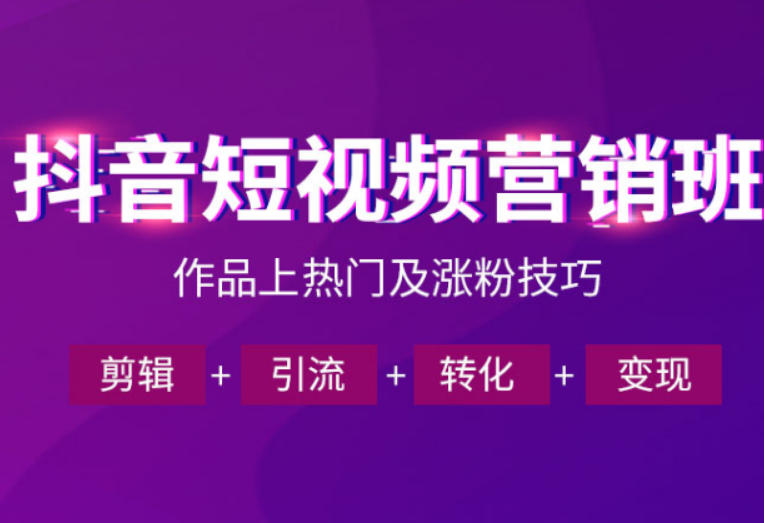 抖音短视频运营班，一门课学会作品上热门及涨粉技巧，引流转化剪辑变现（2026年5月）-云创网