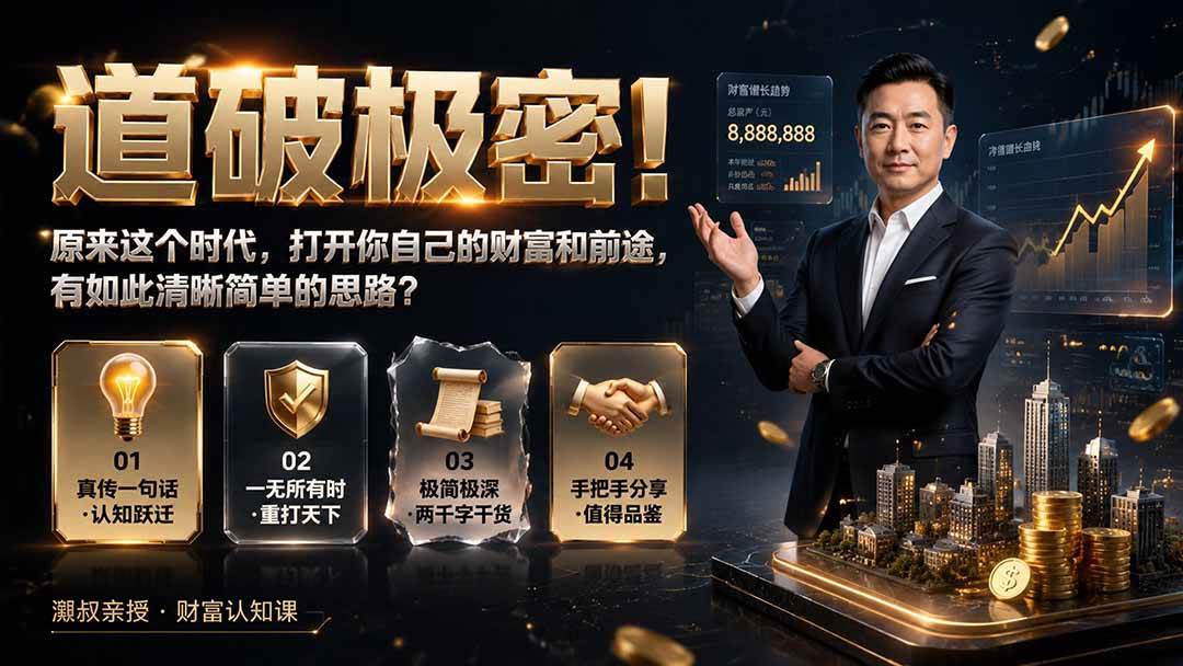 （19661期）付费文章：道破极密！原来这个时代，打开你自己的财富和前途，有如此清晰简单的思路？-云创网