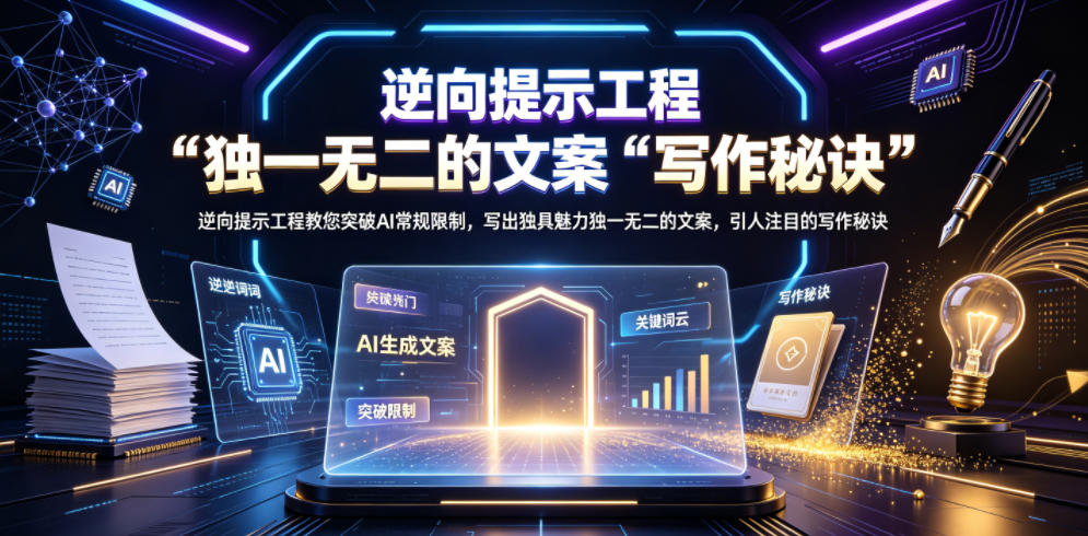 逆向提示工程教您突破AI常规限制，写出独具魅力独一无二的文案，引人注目的写作秘诀【原创双语字幕】-云创网