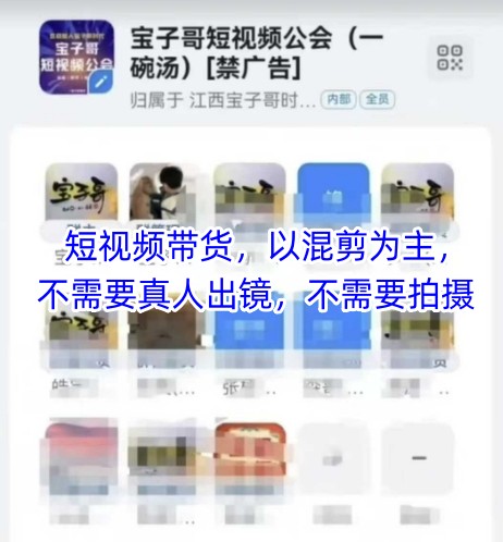 宝子哥头部团队短视频带货，以混剪为主，不需要真人出镜，不需要拍摄【更新11月】-云创网