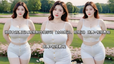 微胖女孩舞蹈AI视频制作提示词(含绘图词、视频词) 跳舞+视频教程-云创网