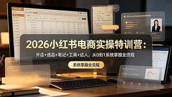 （18978期）2026小红书电商实操特训营：开店+选品+笔记+工具+达人，从0到1系统掌握全流程-云创网