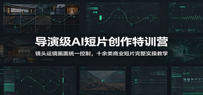 导演级AI短片创作特训营：镜头运镜画面统一控制，十余类商业短片完整实操教学（更新）-云创网