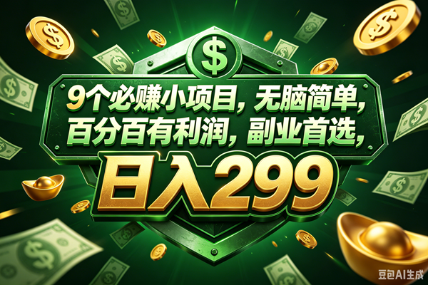 （18712期）9个必赚的小项目，百分百赚，无脑简单，副业首选，日入199+-云创网