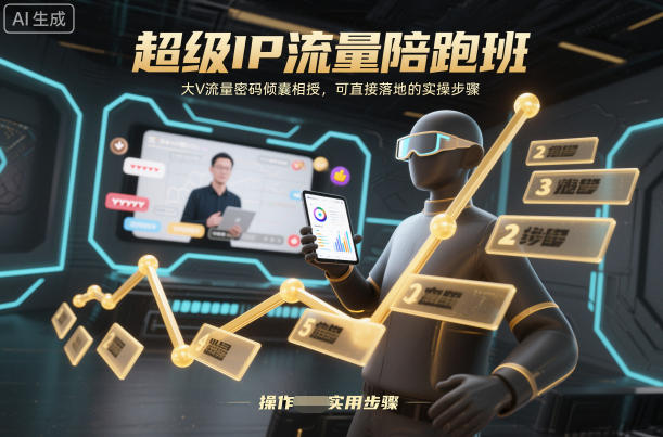 超级IP流量陪跑班，大V流量密码倾囊相授，可直接落地的实操步骤-云创网