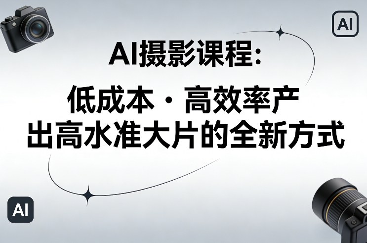 AI摄影课程，低成本高效率产出高水准大片的全新方式-云创网
