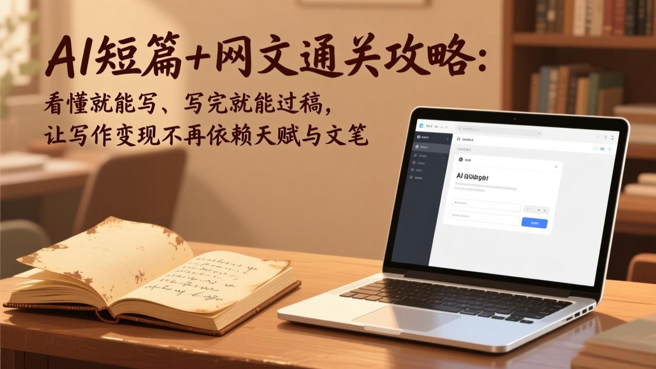 AI短篇+网文通关攻略-更新4月：看懂就能写、写完就能过稿，让写作变现不再依赖天赋与文笔-云创网
