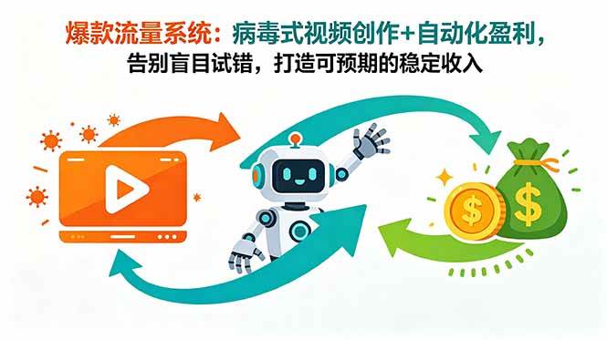 （18882期）爆款流量系统：病毒式视频创作+自动化盈利，告别盲目试错，打造可预期的稳定收入-云创网