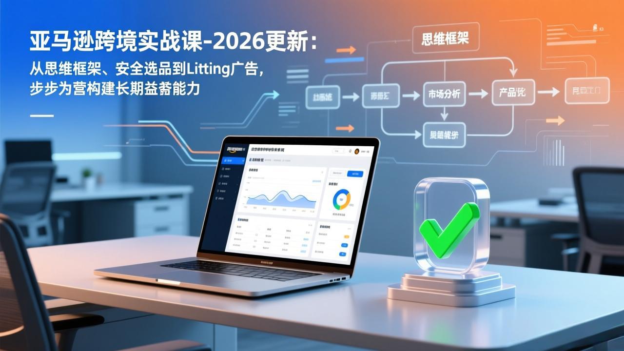 亚马逊跨境实战课-2026更新：从思维框架、安全选品到Listing广告，步步为营构建长期盈利能力-云创网