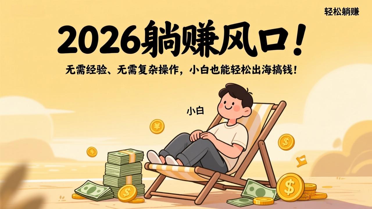 2026躺赚风口！无需经验、无需复杂操作，小白也能轻松出海搞钱！-云创网
