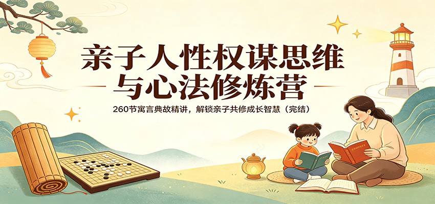 亲子人性权谋思维与心法修炼营：260节寓言典故精讲，解锁亲子共修成长智慧(完结)-云创网