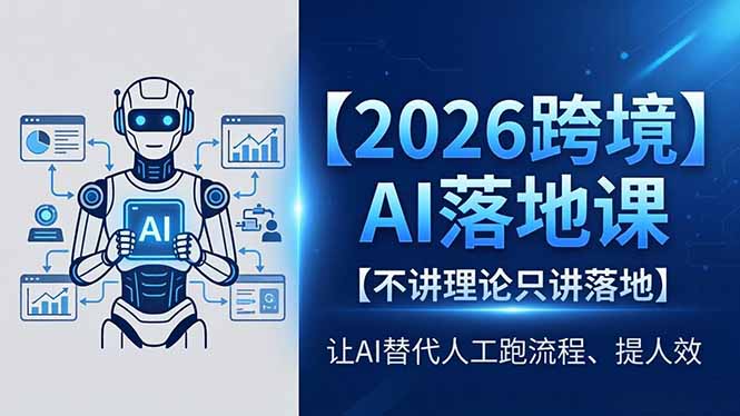 2026跨境AI落地课，不讲理论只讲落地，让AI替代人工跑流程、提人效-云创网